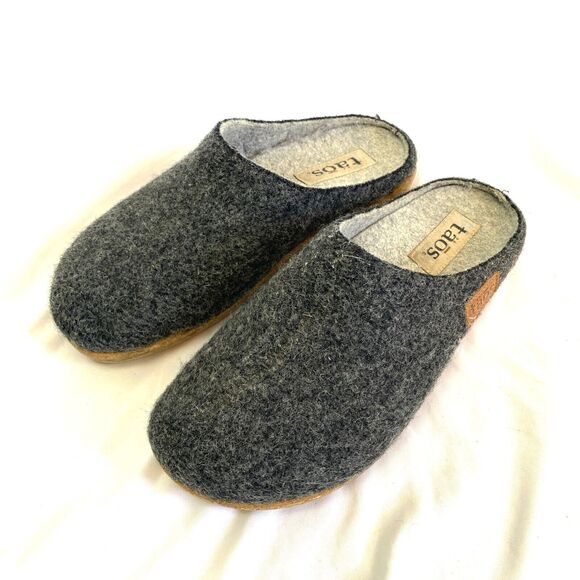 Taos Shoes - Taos Woollery Charcoal Gray Womens Slip On Cork Clogs Size 7-7.5 US 38 EU